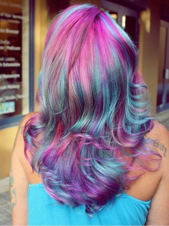 Violet purple hair color and formulas