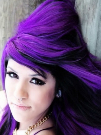 Violet purple hair color and formulas